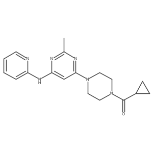 6-(4-Cyclopropanecarbonylpiperazin-1-YL)-2-methyl-N-(pyridin-2-YL)pyrimidin-4-amine结构式