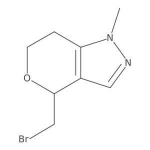4-(bromomethyl)-1-methyl-1H,4H,6H,7H-pyrano[4,3-c]pyrazole Structure