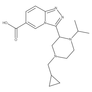 3-(4-(Cyclopropylmethyl)-1-isopropylpiperazin-2-yl)-[1,2,4]triazolo[4,3-a]pyridine-6-carboxylic acid结构式