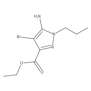 Ethyl 5-amino-4-bromo-1-propyl-pyrazole-3-carboxylate结构式