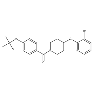 (4-((3-Bromopyridin-2-yl)oxy)piperidin-1-yl)(4-(trifluoromethoxy)phenyl)methanone结构式