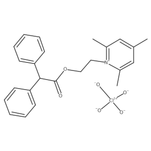 1-{2-[(2,2-Diphenylacetyl)oxy]ethyl}-2,4,6-trimethylpyridin-1-ium perchlorate Structure