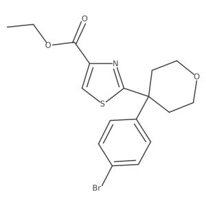 Ethyl 2-[4-(4-bromophenyl)tetrahydro-2H-pyran-4-yl]-4-thiazolecarboxylate Structure