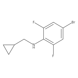 4-bromo-N-(cyclopropylmethyl)-2,6-difluoroaniline结构式