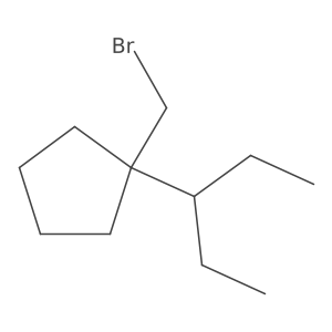 1-(Bromomethyl)-1-(pentan-3-yl)cyclopentane结构式