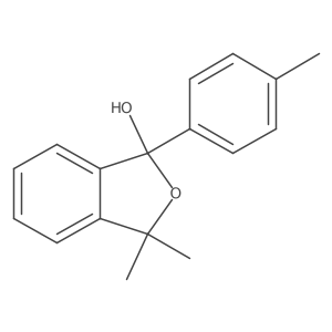 1,3-Dihydro-3,3-dimethyl-1-(4-methylphenyl)-1-isobenzofuranol结构式