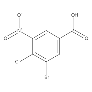 3-Bromo-4-chloro-5-nitrobenzoic acid Structure