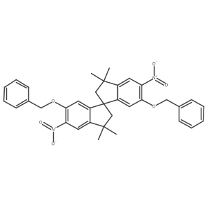 2,2',3,3'-Tetrahydro-3,3,3',3'-tetramethyl-5,5'-dinitro-6,6'-bis(phenylmethoxy)-1,1'-spirobi[1H-indene] Structure