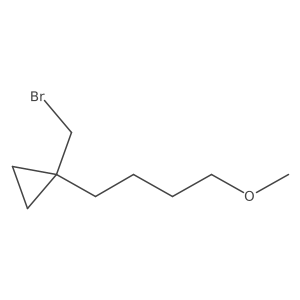 1-(Bromomethyl)-1-(4-methoxybutyl)cyclopropane结构式