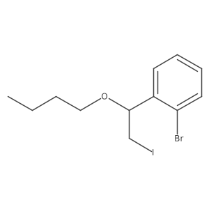 1-Bromo-2-(1-butoxy-2-iodoethyl)benzene Structure