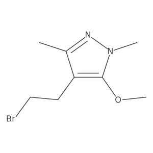 4-(2-bromoethyl)-5-methoxy-1,3-dimethyl-1H-pyrazole结构式