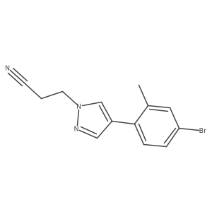 4-(4-Bromo-2-methylphenyl)-1h-pyrazole-1-propanenitrile结构式