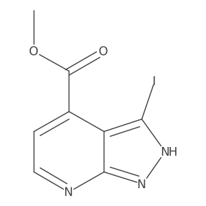 methyl 3-iodo-1H-pyrazolo[3,4-b]pyridine-4-carboxylate Structure