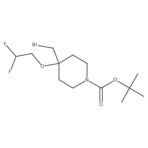 Tert-butyl 4-(bromomethyl)-4-(2,2-difluoroethoxy)piperidine-1-carboxylate Structure