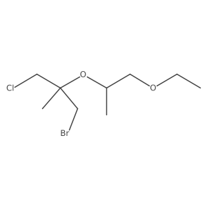 1-Bromo-3-chloro-2-[(1-ethoxypropan-2-yl)oxy]-2-methylpropane Structure