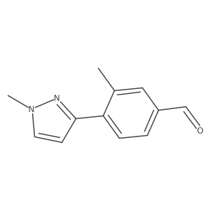 3-Methyl-4-(1-methyl-1H-pyrazol-3-yl)benzaldehyde Structure