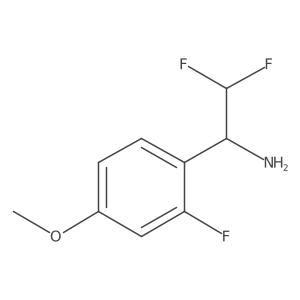 2,2-Difluoro-1-(2-fluoro-4-methoxyphenyl)ethan-1-amine Structure