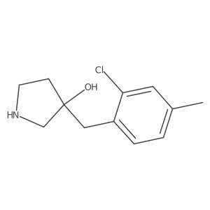 3-[(2-Chloro-4-methylphenyl)methyl]pyrrolidin-3-ol Structure