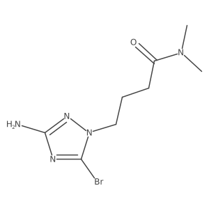 4-(3-amino-5-bromo-1H-1,2,4-triazol-1-yl)-N,N-dimethylbutanamide Structure