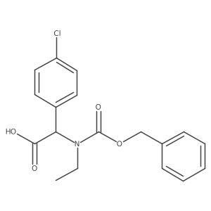 2-{[(Benzyloxy)carbonyl](ethyl)amino}-2-(4-chlorophenyl)acetic acid Structure