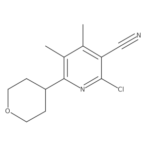 2-Chloro-4,5-dimethyl-6-(tetrahydro-2H-pyran-4-yl)nicotinonitrile Structure