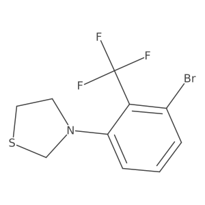 3-(3-Bromo-2-(trifluoromethyl)phenyl)thiazolidine Structure