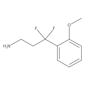 3,3-Difluoro-3-(2-methoxyphenyl)propan-1-amine结构式