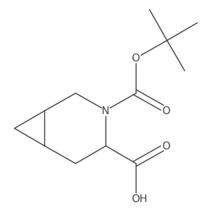 3-Azabicyclo[4.1.0]heptane-3,4-dicarboxylic acid, 3-(1,1-dimethylethyl) ester, (4R)-结构式