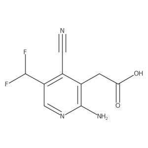 2-(2-Amino-4-cyano-5-(difluoromethyl)pyridin-3-yl)acetic acid结构式