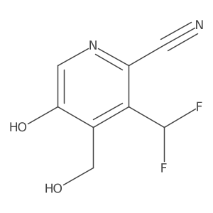 3-(Difluoromethyl)-5-hydroxy-4-(hydroxymethyl)picolinonitrile结构式