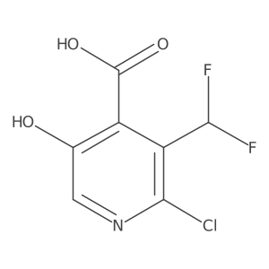 2-Chloro-3-(difluoromethyl)-5-hydroxyisonicotinic acid Structure