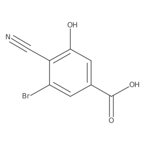 3-Bromo-4-cyano-5-hydroxybenzoic acid结构式