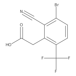3-Bromo-2-cyano-6-(trifluoromethyl)phenylacetic acid结构式