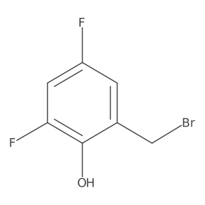 2-(Bromomethyl)-4,6-difluorophenol结构式