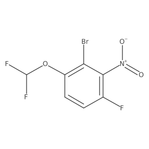 1-Bromo-6-difluoromethoxy-3-fluoro-2-nitrobenzene Structure