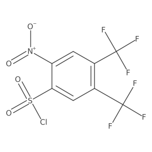 2-Nitro-4,5-bis(trifluoromethyl)benzene-1-sulfonyl chloride Structure