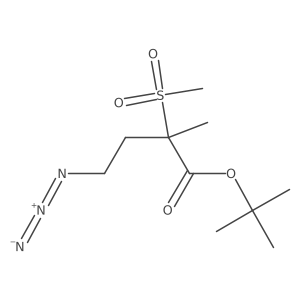 Tert-butyl 4-azido-2-methyl-2-(methylsulfonyl)butanoate结构式