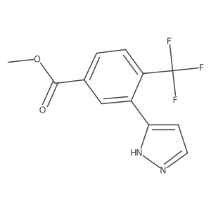 Methyl 3-(1H-pyrazol-5-yl)-4-(trifluoromethyl)benzoate Structure