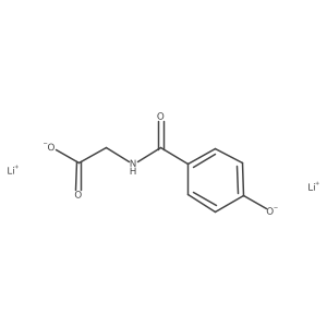 Lithium (4-oxidobenzoyl)glycinate Structure