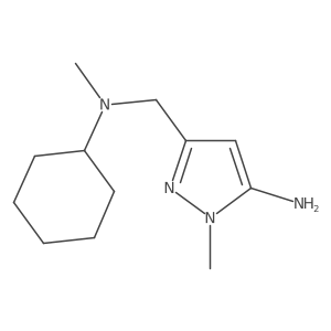 3-{[cyclohexyl(methyl)amino]methyl}-1-methyl-1H-pyrazol-5-amine Structure