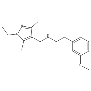 [(1-ethyl-5-fluoro-3-methyl-1H-pyrazol-4-yl)methyl][2-(3-methoxyphenyl)ethyl]amine结构式