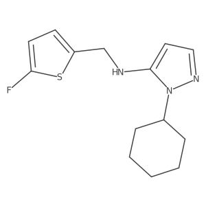 1-cyclohexyl-N-[(5-fluorothiophen-2-yl)methyl]-1H-pyrazol-5-amine结构式