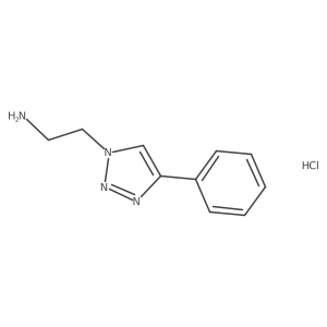 2-(4-phenyl-1H-1,2,3-triazol-1-yl)ethan-1-amine hydrochloride结构式