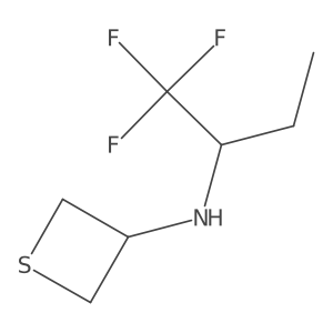 (S)-N-(1,1,1-Trifluorobutan-2-yl)thietan-3-amine结构式