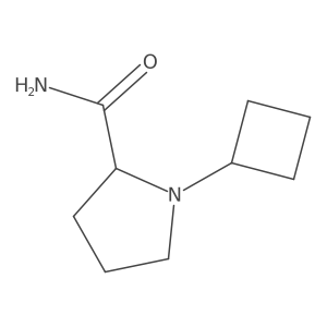 1-Cyclobutylpyrrolidine-2-carboxamide结构式