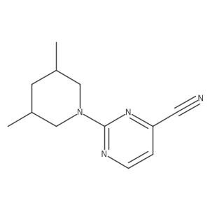 2-(3,5-Dimethylpiperidin-1-yl)pyrimidine-4-carbonitrile Structure