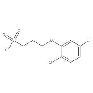 3-(2-Chloro-5-fluorophenoxy)propane-1-sulfonyl chloride结构式