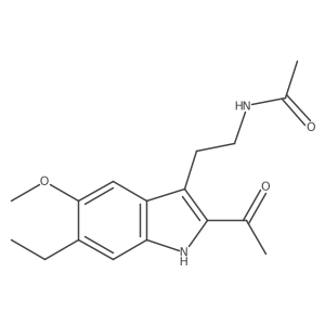 N-[2-(2-acetyl-6-ethyl-5-methoxy-1H-indol-3-yl)ethyl]acetamide结构式