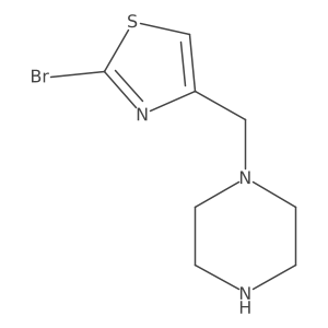 1-[(2-Bromo-1,3-thiazol-4-yl)methyl]piperazine结构式