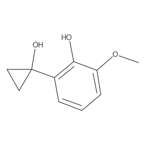 2-(1-Hydroxycyclopropyl)-6-methoxyphenol结构式